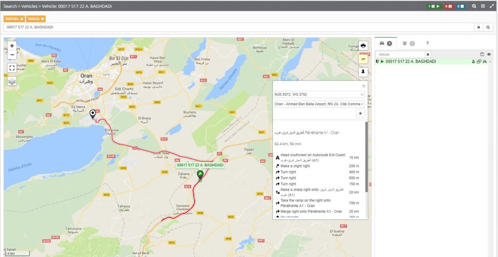 Web map with routing